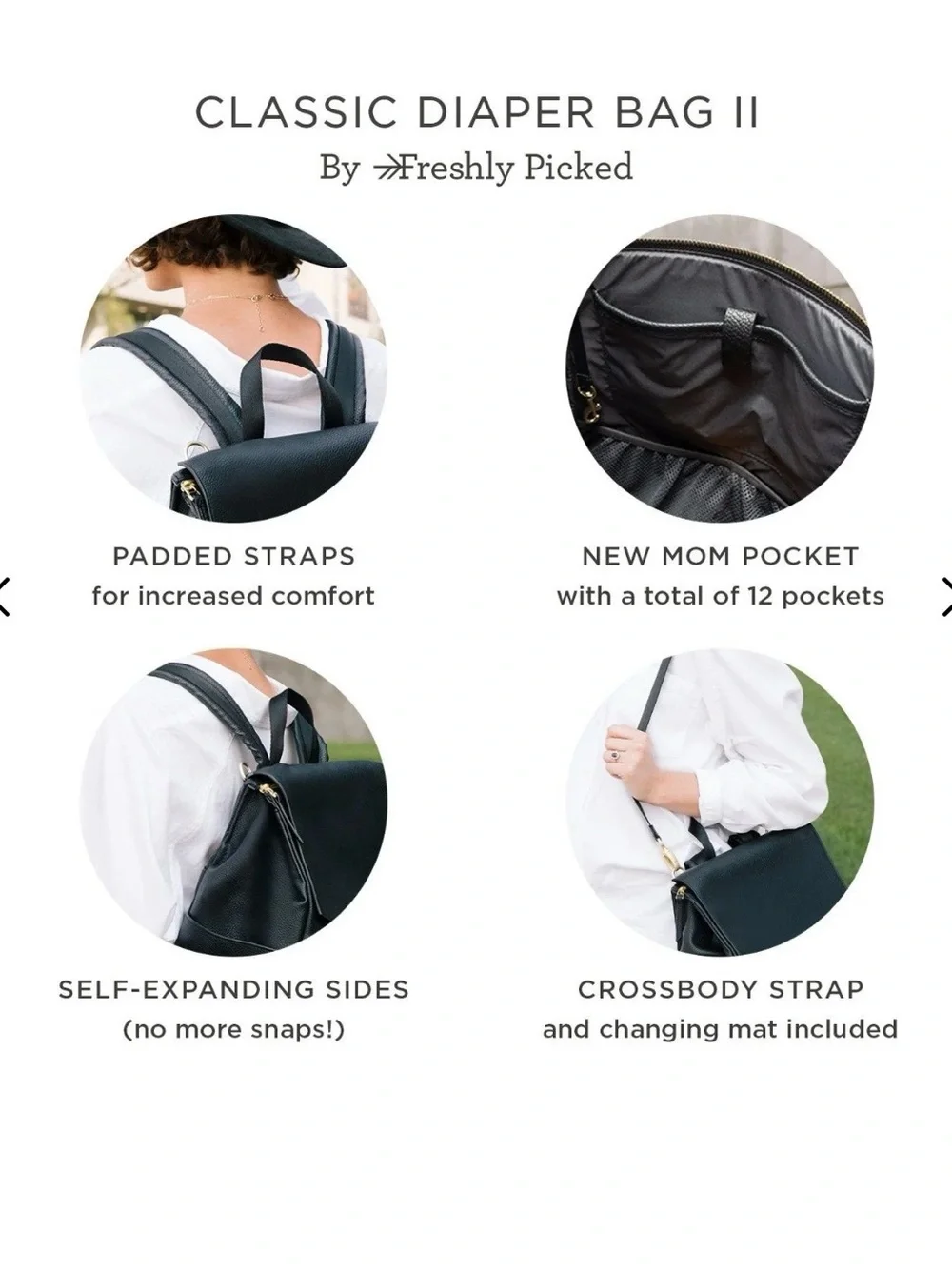 Freshly Picked Butterscotch Backpack Diaper Bag